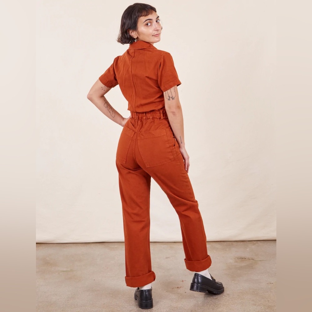 Big bud press terracotta short sleeve jumpsuit